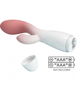 PRETTY LOVE - VIBRATORE PUNTO G LUMINOSO + STIMOLATORE CLITORIDEO 30 VIBRAZIONI ROSA