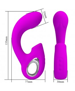 PRETTY LOVE - SIBEL SIBEL VIBRATORE PUNTO G + STIMOLATORE CLITORIDEO 10 VIBRAZIONI VIOLA