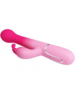 PRETTY LOVE - DEJON 3 IN 1 MULTIFUNZIONE VIBRATORE CONIGLIO ROSA