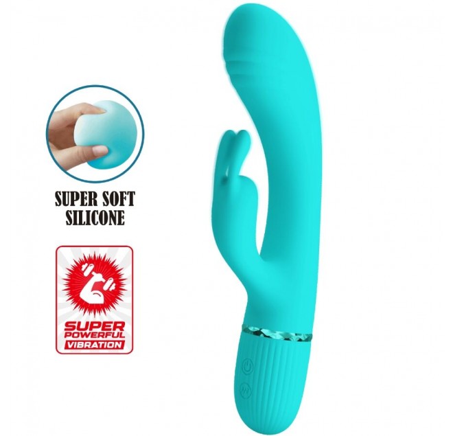 PRETTY LOVE - SCOCCO VIBRATORE CONIGLIO TURCHESE