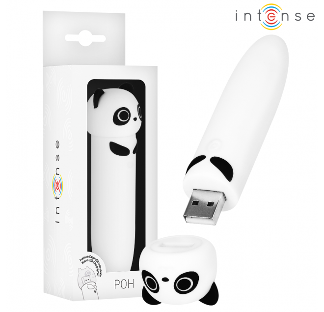 INTENSE - POH PANDA VIBRANTE BULLET RICARICABILE USB 10 X 2,2 CM