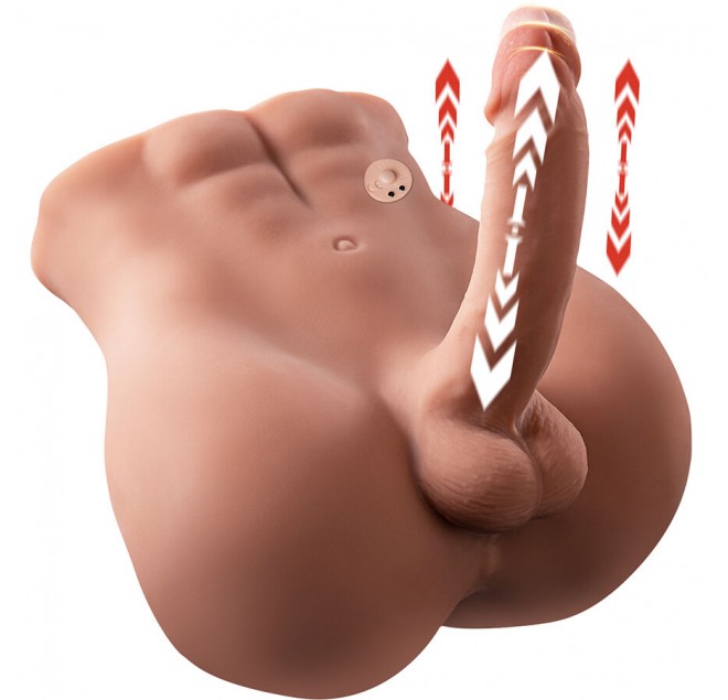 XISE - BERTLETT DILDO ASS DILDO REALISTICO E MASTURBATORE ANALE POSIZIONE FRONTALE CON SPINTA 18 CM