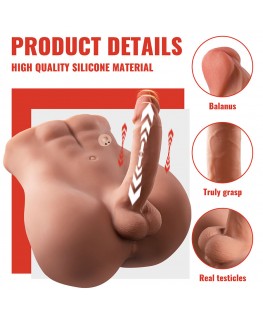 XISE - BERTLETT DILDO ASS DILDO REALISTICO E MASTURBATORE ANALE POSIZIONE FRONTALE CON SPINTA 18 CM