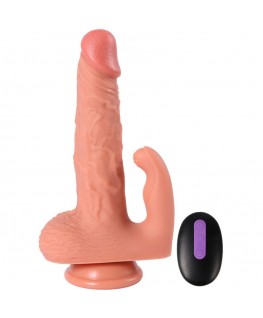 SHEQU - HAYDEN DILDO E STIMOLATORE CLITORIDE CON VIBRAZIONE E TELECOMANDO 16 CM