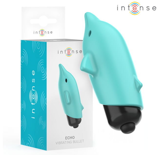 INTENSE - ECHO VIBRANTE BULLET DELFINO BLU 8 X 4,7 CM
