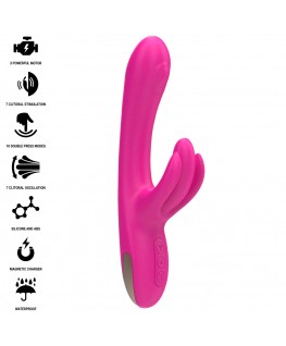 INTENSE - VIBRATORE MULTIFUNZIONE CONIGLIO BRITNEY 23 CM ROSA