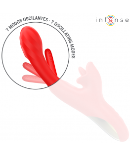 INTENSE - JESSICA VIBRATORE MULTIFUNZIONE STIMOLAZIONE CLITORIDE 24,8 CM ROSSO