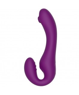XOCOON - VIBRATORE 2 IN 1 STRAPLESS STRAP-ON CON TELECOMANDO VIOLA