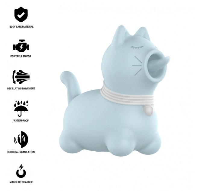 INTENSE - STIMOLATORE DUCHESS CON LINGUA ROTANTE 360º BLU