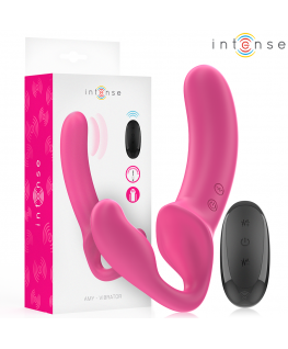 INTENSE - AMY DOPPIO VIBRATORE 20 CM ROSA TELECOMANDO