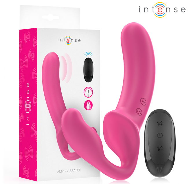 INTENSE - AMY DOPPIO VIBRATORE 20 CM ROSA TELECOMANDO