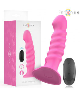INTENSE - VIBRATORE CINDY TAGLIA L DESIGN A SPIRALE 10 VIBRAZIONI ROSA TELECOMANDO