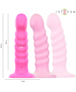 INTENSE - VIBRATORE CINDY TAGLIA L DESIGN A SPIRALE 10 VIBRAZIONI ROSA TELECOMANDO