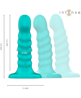 INTENSE - VIBRATORE BUFFY TAGLIA S DESIGN A SPIRALE 10 VIBRAZIONI TELECOMANDO BLU