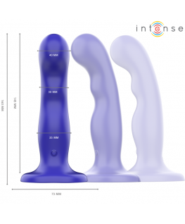 INTENSE - VIBRATORE SHORTY CON VENTOSA TELECOMANDO BLU
