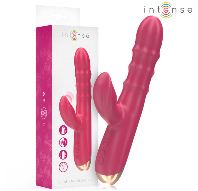 INTENSE - CHLOE VIBRATORE MULTIFUNZIONE 3 IN 1 ROSSO