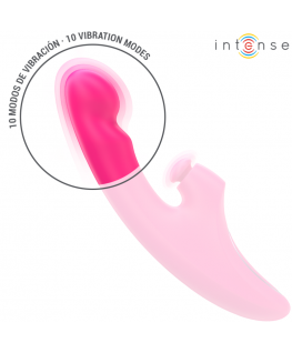 INTENSE - VIBRATORE EMI 13,5 CM MULTIFUNZIONE 3 IN 1 10 VIBRAZIONI ROSA