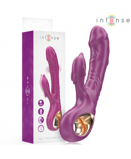 INTENSE - VIBRATORE MULTIFUNZIONE HALLE CON LINGUA STIMOLANTE A DELFINO VIOLA