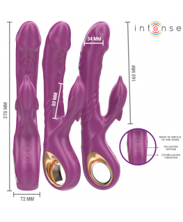 INTENSE - VIBRATORE MULTIFUNZIONE HALLE CON LINGUA STIMOLANTE A DELFINO VIOLA