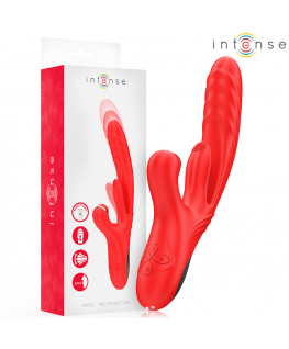 INTENSE - KAROL VIBRATORE MULTIFUNZIONE SPINTA E STIMOLAZIONE E ONDE STIMOLANTI ROSSO
