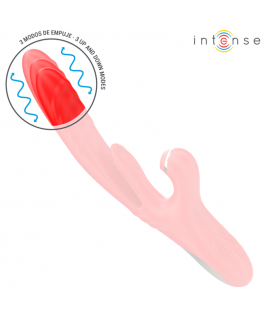INTENSE - KAROL VIBRATORE MULTIFUNZIONE SPINTA E STIMOLAZIONE E ONDE STIMOLANTI ROSSO