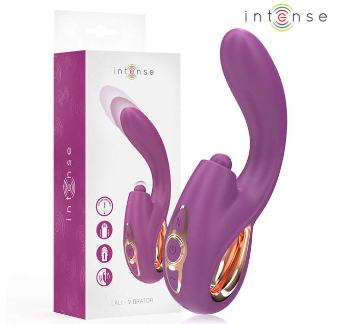INTENSE - LALI VIBRATORE MULTIFUNZIONE PUNTO G TAPPING & THRUST & VIBRATION VIOLA