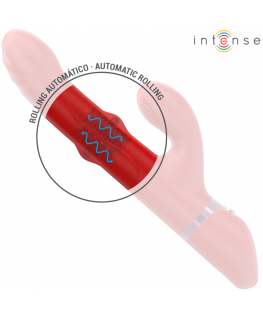 INTENSE - LELE VIBRATORE MULTIFUNZIONE ROTANTE E OSCILLANTE E STIMOLANTE ROSSO