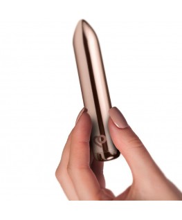 ROCKS-OFF - PROIETTILE VIBRANTE RICARICABILE ROSA DORATA