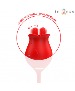 INTENSE - MELANIE STIMOLATORE DOPPIO PER CLITORIDE CON LINGUA A ZIGZAG