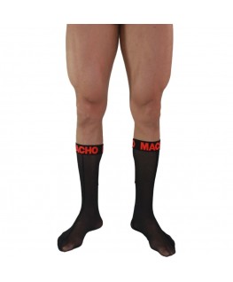 MACHO - CALZINI SOTTILI TAGLIA UNICA NERO/ROSSO