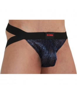 BURN - 006 JOCK BLU LUCIDO / NERO XL