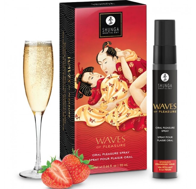 SHUNGA - WAVES PLEASURE SPRAY ORALE SEDUCENTE FRAGOLA 20 ML