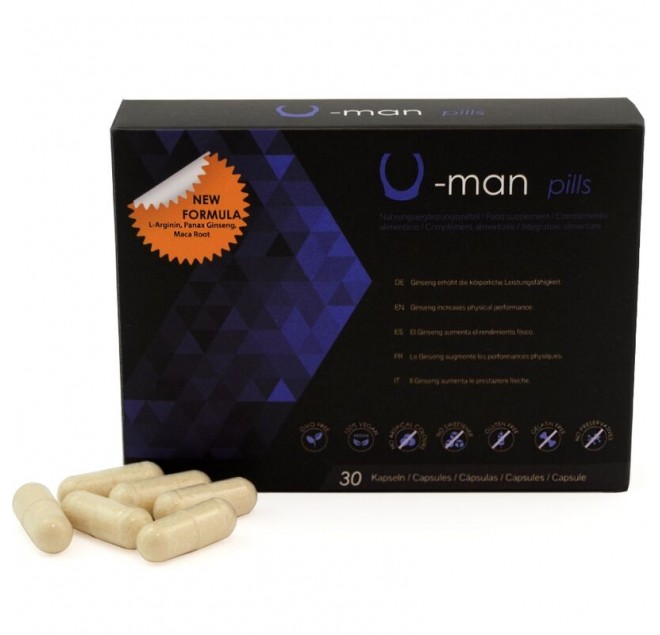 500 COSMETICS - U-MAN AUMENTA LE DIMENSIONI DEL PENE E LA POTENZA SESSUALE - 30 CAPSULE
