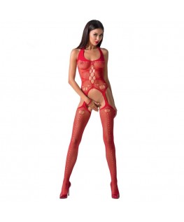 PASSION WOMAN BS059 BODYSTOCKING RED ONE SIZE