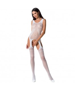 PASSION WOMAN BS061 BODYSTOCKING WHITE ONE SIZE