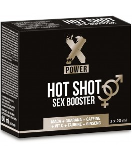 X POWER - HOT SHOT SEX BOOSTER AUMENTA LA LIBIDO 3 X 20 ML