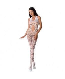 PASSION WOMAN BS065 BODYSTOCKING WHITE ONE SIZE