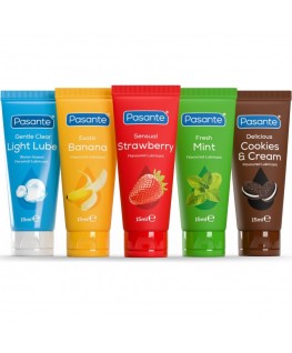 PASANTE - CONFEZIONE LUBRIFICANTI AROMI ASSORTITI 5 UNITÀ X 15 ML