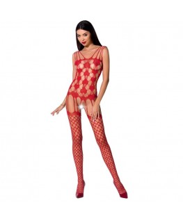 PASSION WOMAN BS067 BODYSTOCKING - RED ONE SIZE