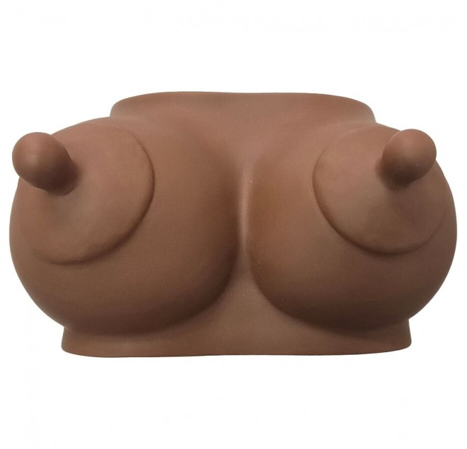 DIABLO PICANTE - SALVADANAIO A FORMA DI SENO TONO SCURO