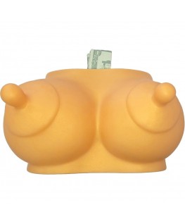 DIABLO PICANTE - SALVADANAIO A FORMA DI SENO TONO DORATO