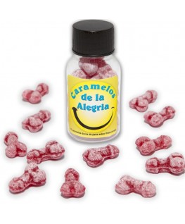 DIABLO PICANTE - 12 CARAMELLE JOY A FORMA DI PENE FRAGOLA/CILIEGIA