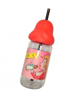 DIABLO PICANTE - BIBERON A FORMA DI PENE 360 ML ROSSO