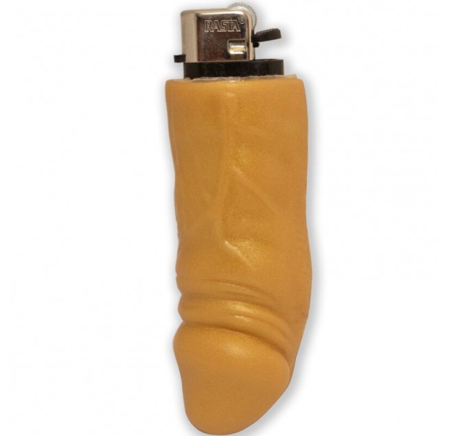 DIABLO PICANTE - ACCENDINO RICARICABILE A FORMA DI PENE DORATO