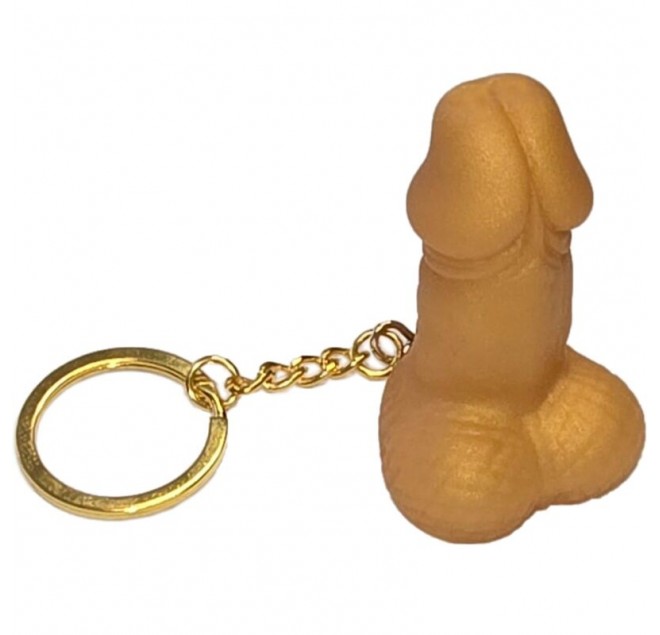 DIABLO PICANTE - PORTACHIAVI A FORMA DI PENE DORATO
