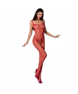 PASSION WOMAN BS071 BODYSTOCKING - RED ONE SIZE