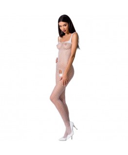 PASSION WOMAN BS071 BODYSTOCKING - WHITE ONE SIZE