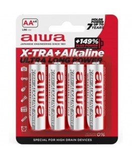AIWA - X-TRA ALKALINE AA BATTERIA ALCALINICA LR6 BLISTER*4