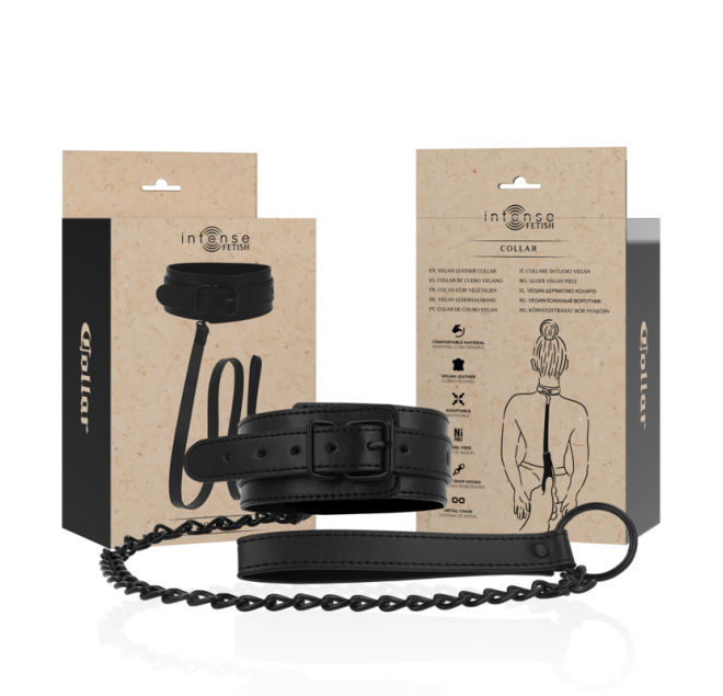 INTENSE - FETISH COLLARE IN PELLE VEGANA