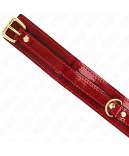KINK - COLLANA REGOLABILE ROSSO VINO CON DETTAGLI ORO 29-42,5 CM X 4 CM